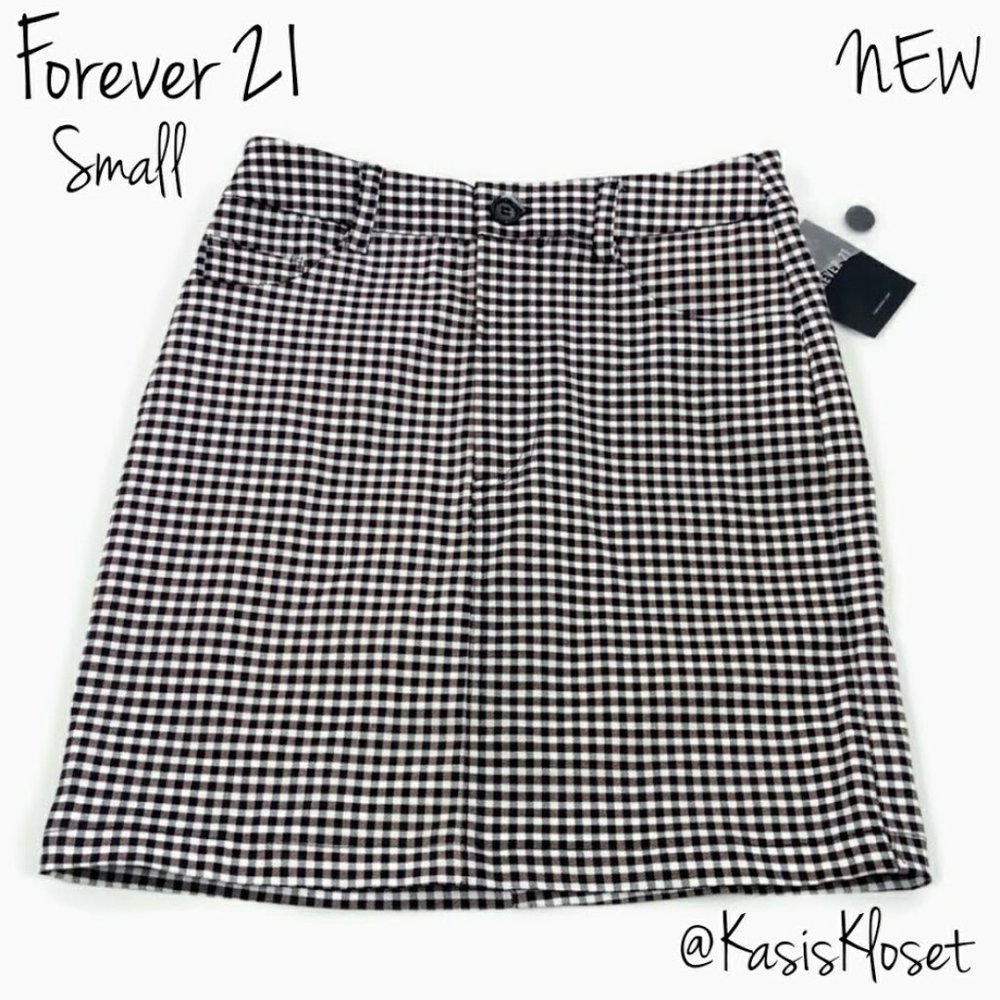Forever 21 Pencil Skirt NEW Small Black & White